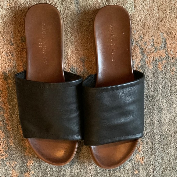 Rock & Candy Shoes - Black slip on Sandals